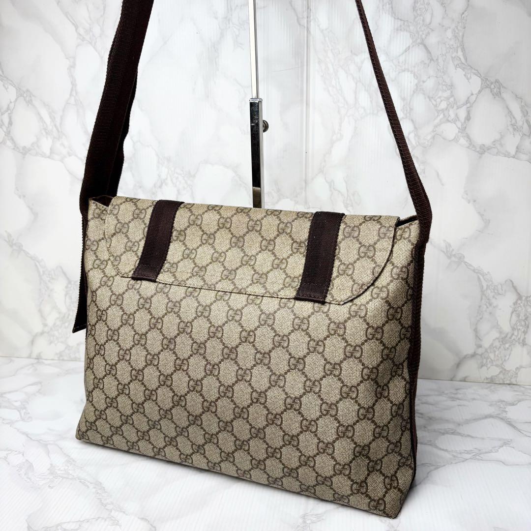 061 極美品 GUCCI メッセンジャーバッグ ショルダーバッグ PVC x6