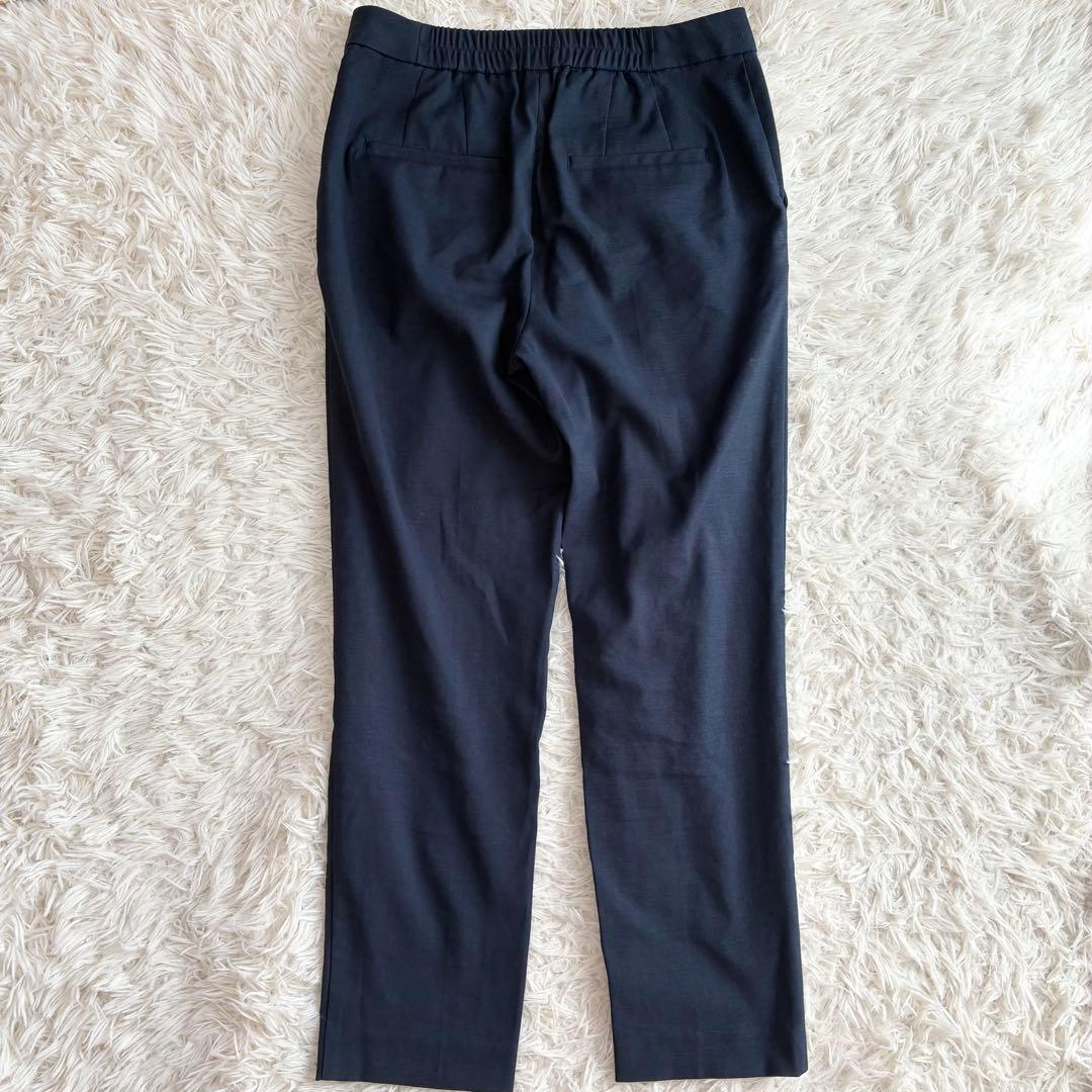 PLST リネンブレンドカラーレスジャケット セットアップ 麻混 ネイビー Ｍ