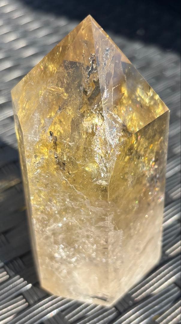 【天然石】爆虹　シトリン　タワー③