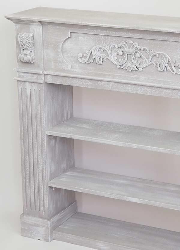 マントルピース コンソール シェルフ グレー シャビーシック 姫系 5007