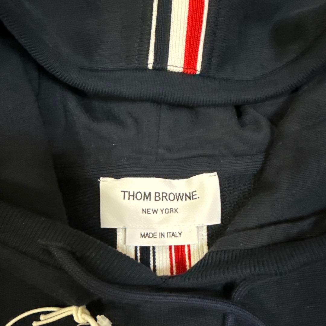 THOM BROWNE トムブラウントリコロールネイビー パーカー SIZE 1
