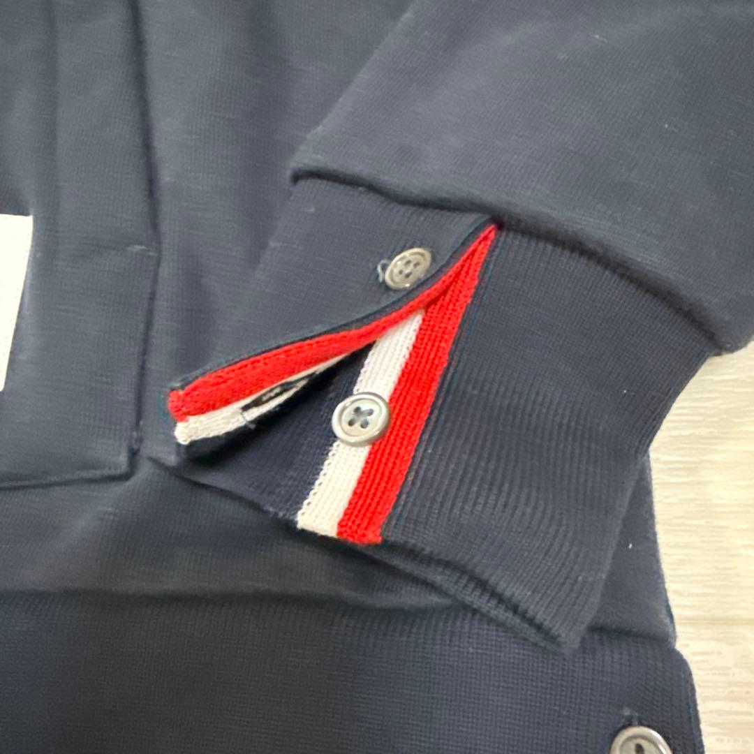 THOM BROWNE トムブラウントリコロールネイビー パーカー SIZE 1