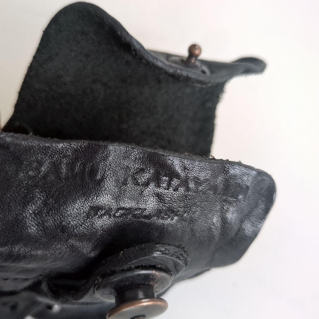 バックラッシュ黒 レザー ウエストポーチ