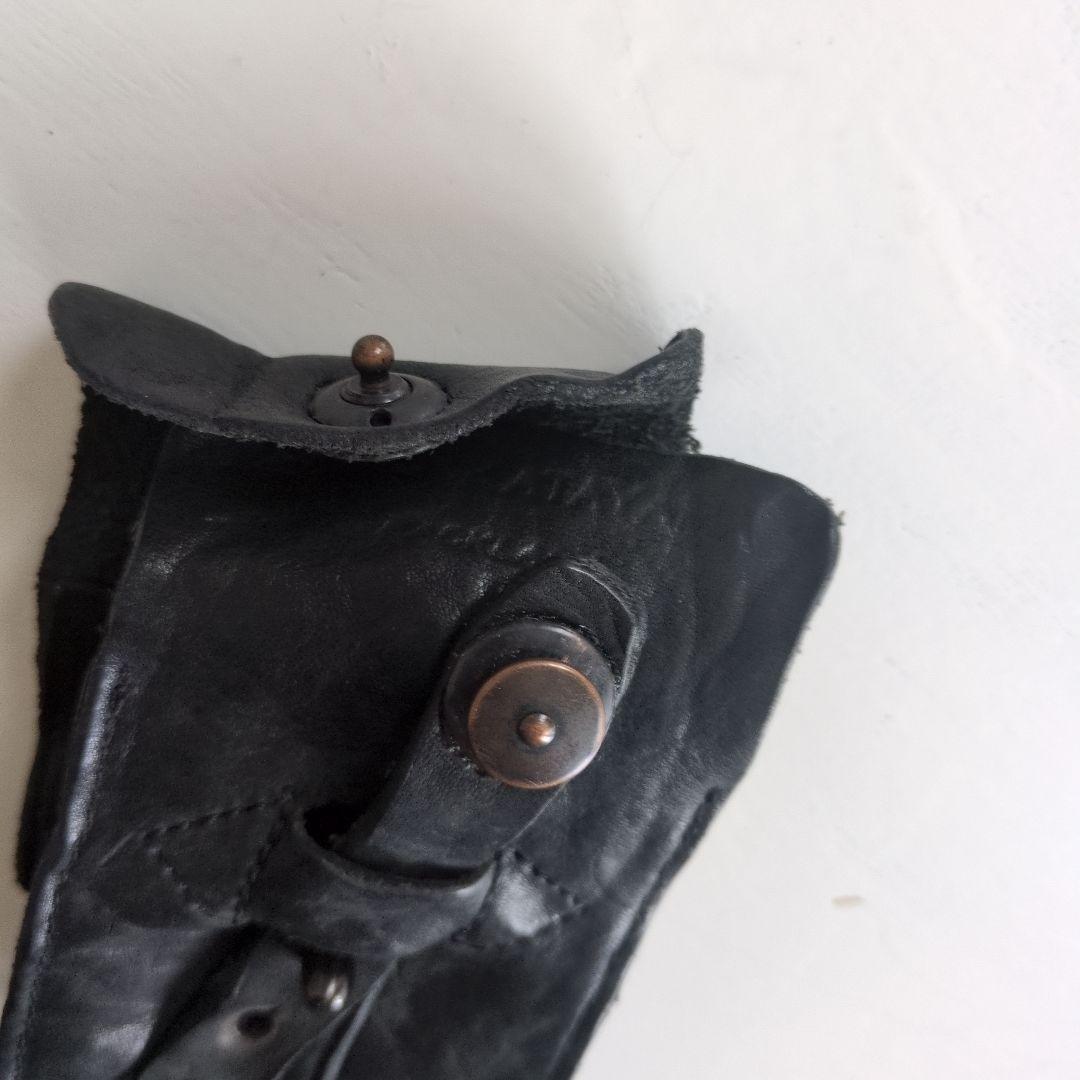 バックラッシュ黒 レザー ウエストポーチ