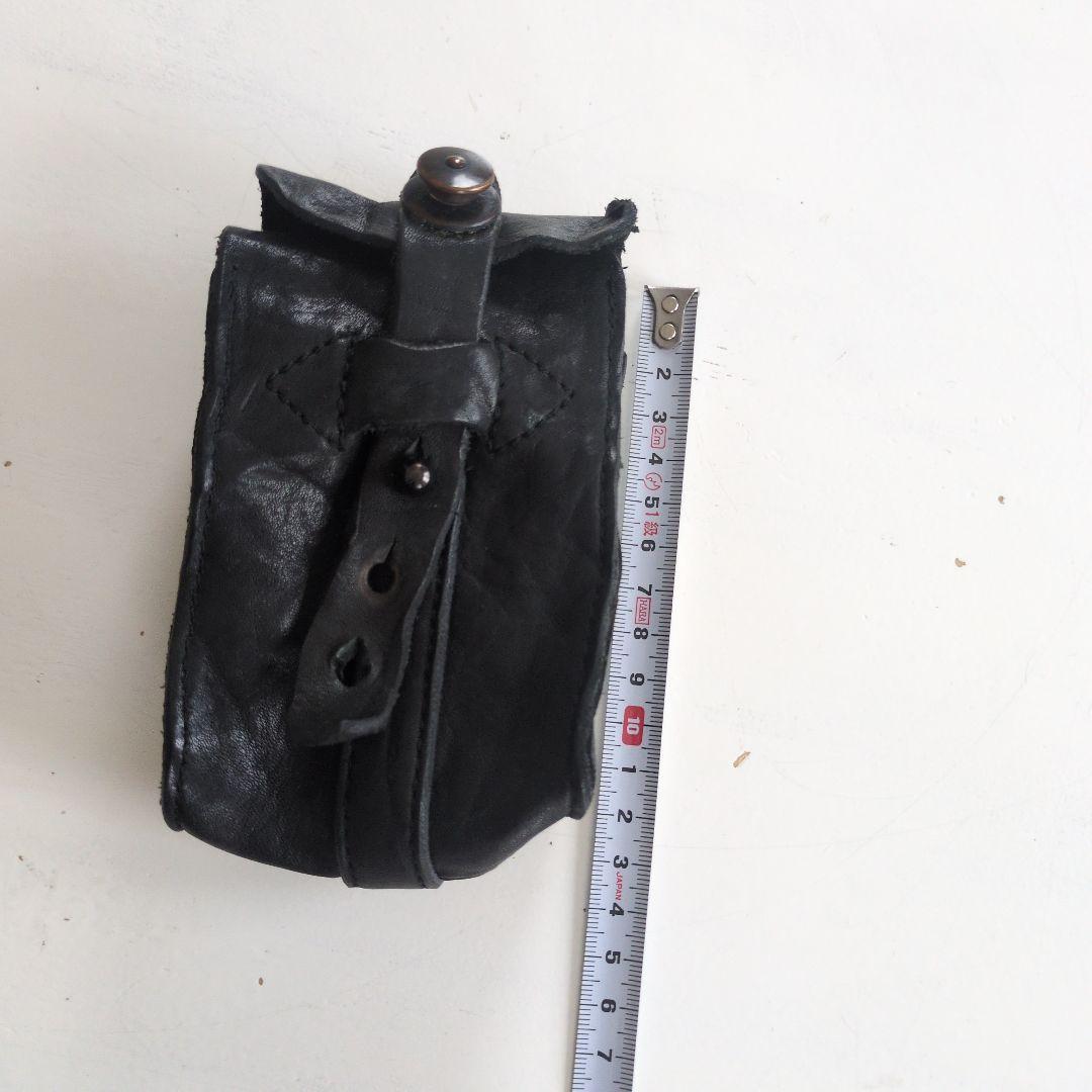 バックラッシュ黒 レザー ウエストポーチ
