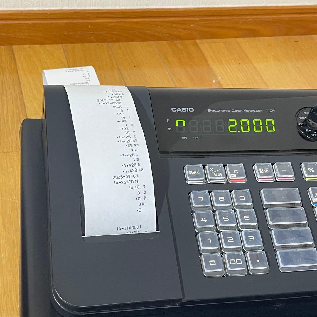 【動作確認済み/１か月保証付き】カシオレジスター 17CR CASIOレジスター