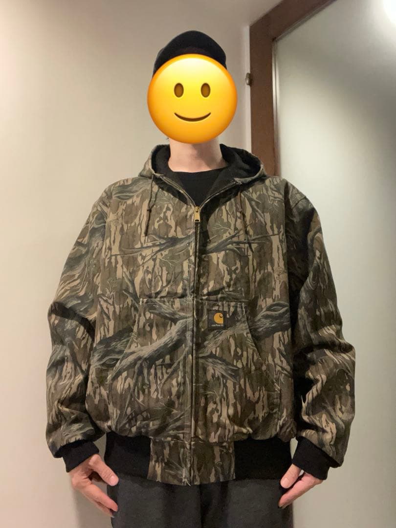 ほぼデッド　アクティブジャケット　カーハート　カモ　アメリカ製