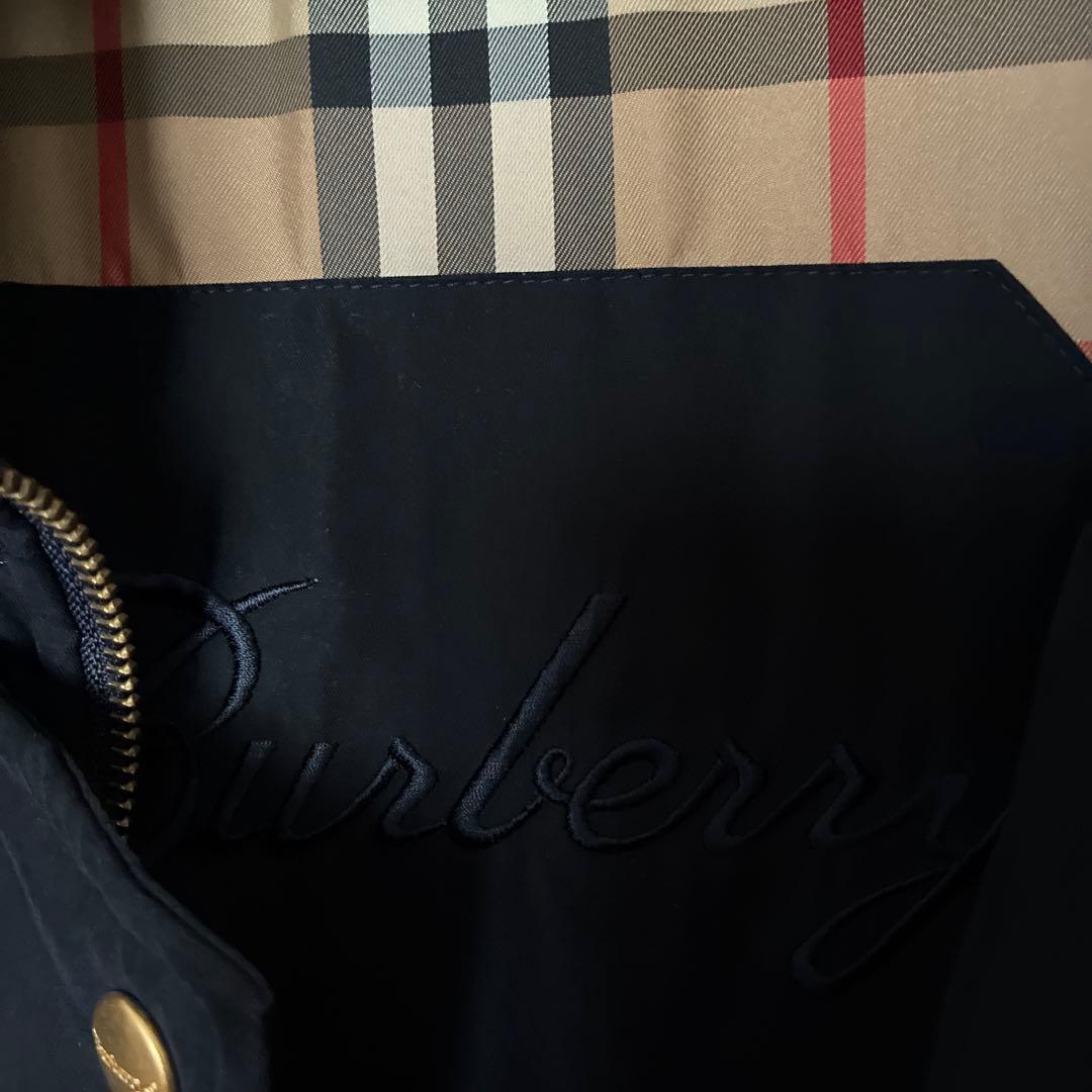 Burberry ネイビー コート チェック柄13号