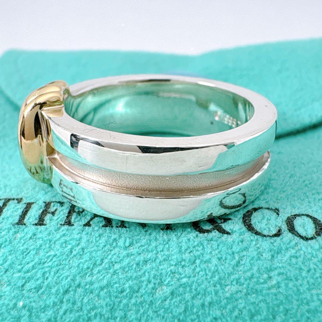 極美品 オールドティファニー グルーヴ ウィズ 16.5号 シルバー k18