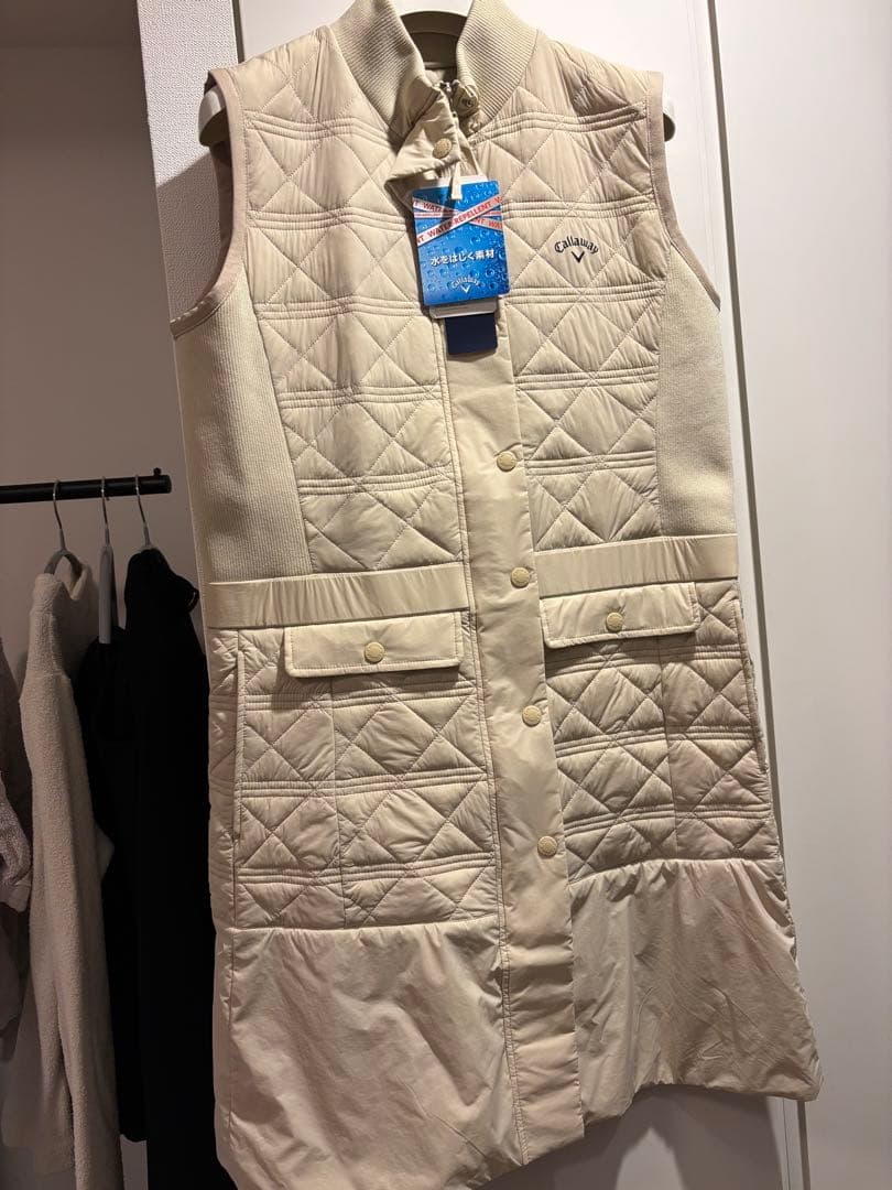Callaway キルティングベスト クリーム色