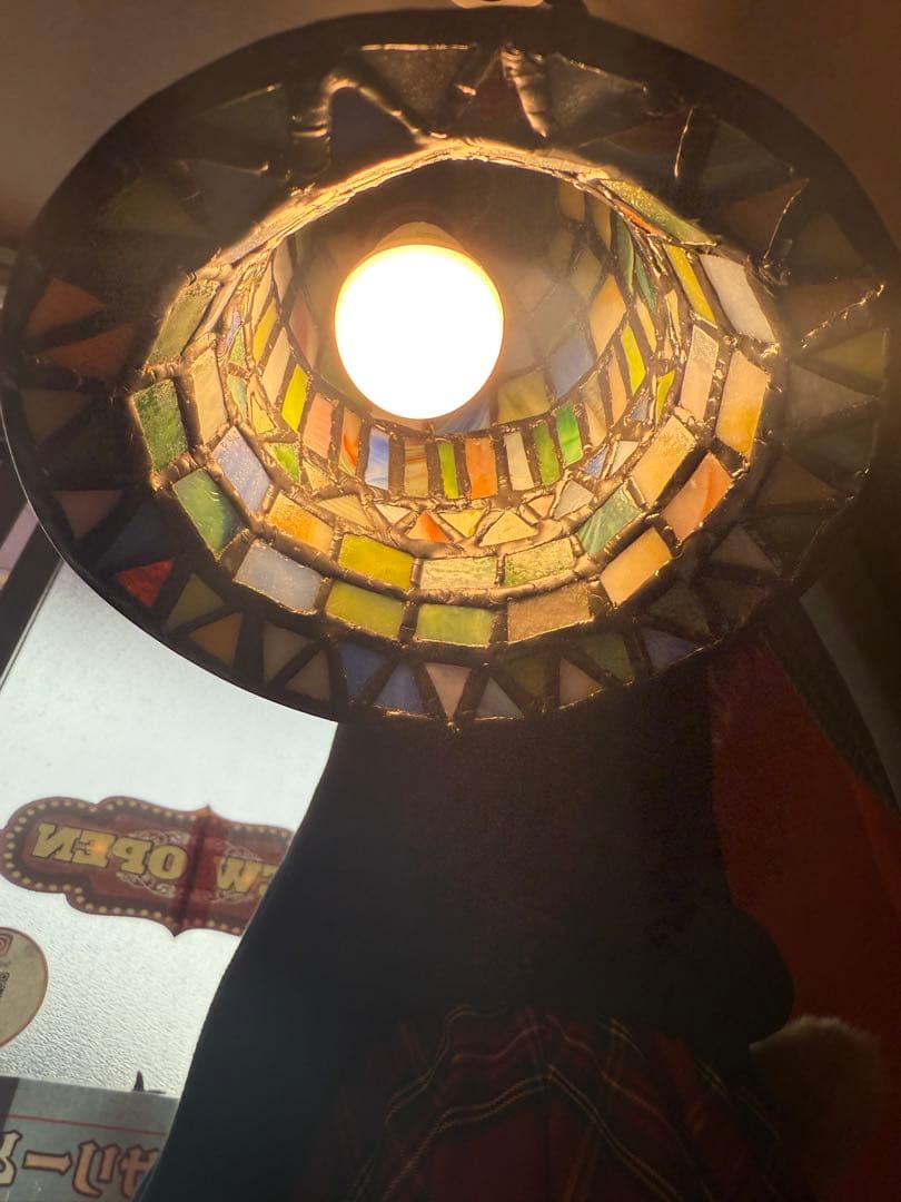 ステンドテーブルランプ タカ ワシ ステンドグラス かっこいい ランプ