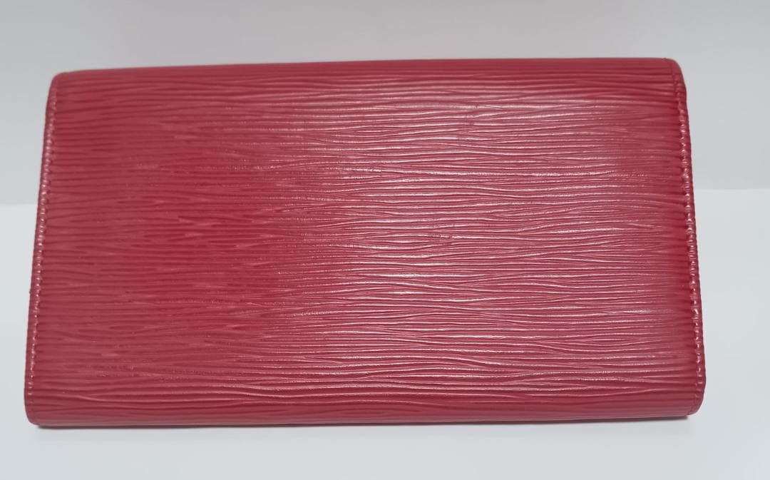 【ルイ・ヴィトン 長財布】エピレザー ポルトフォイユ サラ 赤 中古