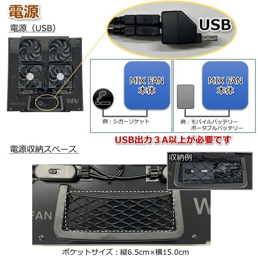 ハイエース小窓専用 　換気扇　 MIX FAN　（ミックスファン）
