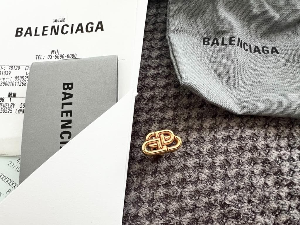 BALENCIAGA BB XS STUD ピアス ゴールド