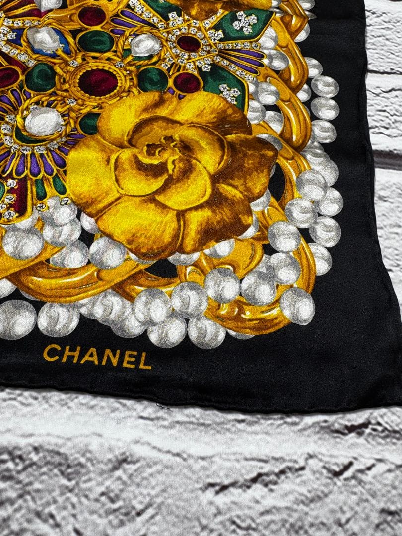 良品　CHANEL　シャネル　スカーフ　ｗ16626-0116-①