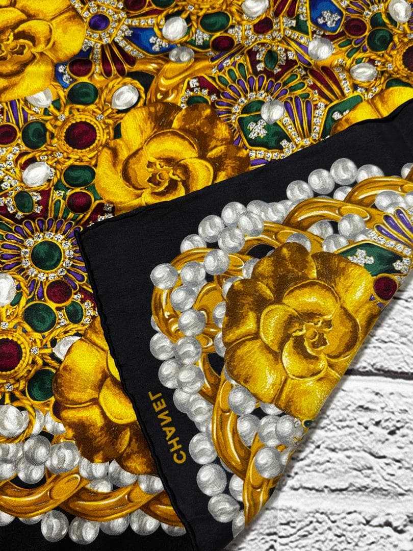 良品　CHANEL　シャネル　スカーフ　ｗ16626-0116-①