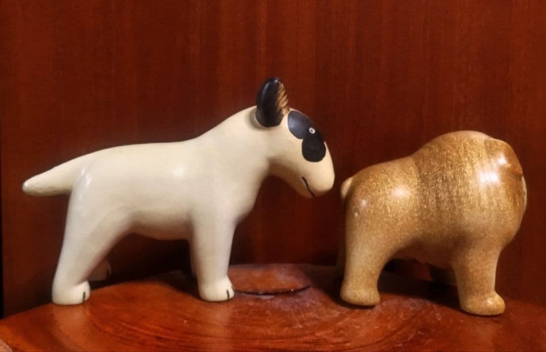 リサラーソン ケンネルブルテリア＆ケンネルブルドッグ 北欧 美品