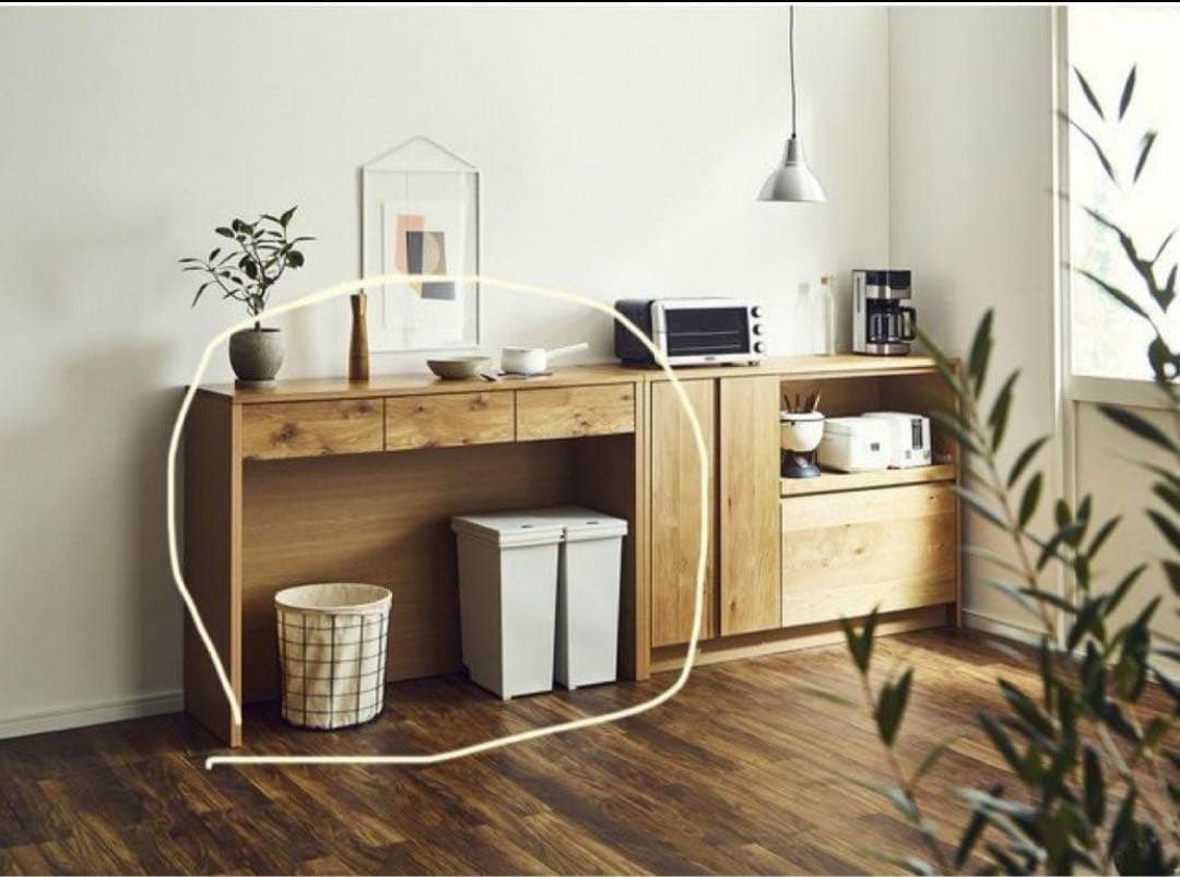 【ニッポネアブランド】北欧風カウンターテーブル/ホワイトオーク/新生活、模様替え