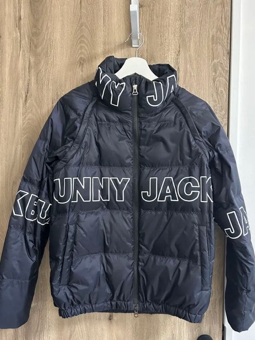 美品 Jack Bunny!! ロゴ入りダウンジャケット サイズ1 ブラック