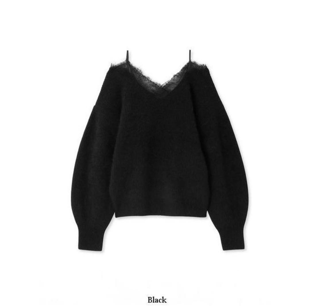 フレイアイディー レーストリムラクーンニット