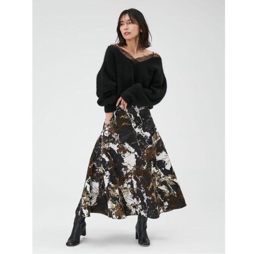 フレイアイディー レーストリムラクーンニット