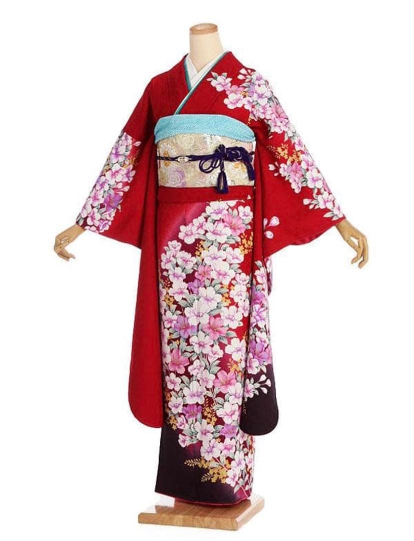 振袖 赤 ふくよか体型