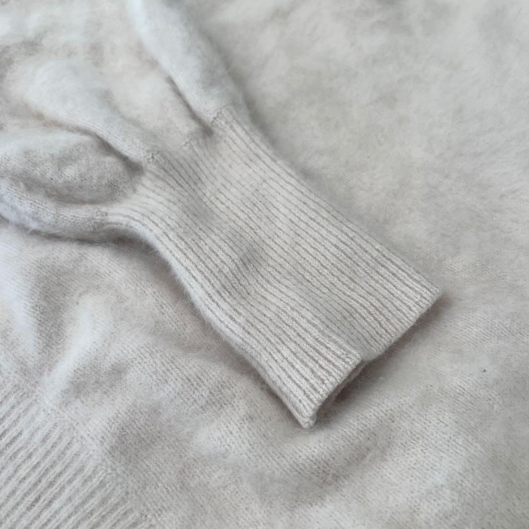 anuans オフショルニットプルオーバー アイボリー