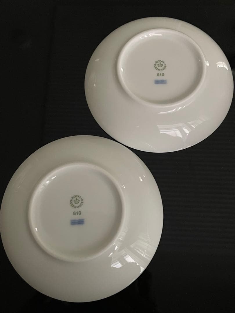 【新品】ロイヤルコペンハーゲン　ブルーパルメッテ 蓋つきカップ&ソーサー 2客