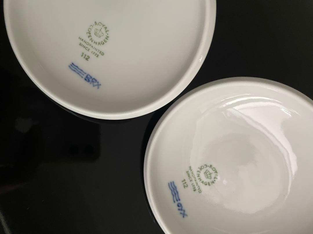 【新品】ロイヤルコペンハーゲン　ブルーパルメッテ 蓋つきカップ&ソーサー 2客