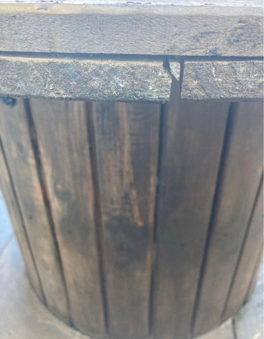 中古品　ガーデニングテーブルフラワー置き インテリア オブジェ