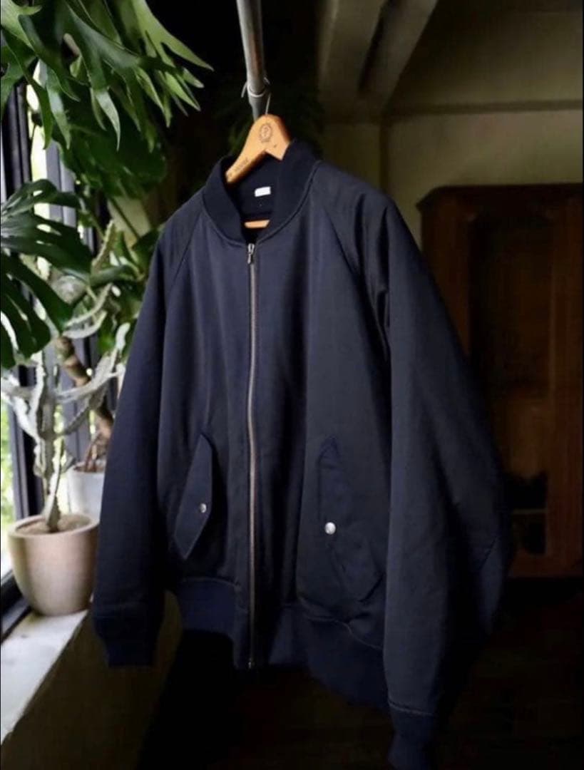 A.PRESSE Silk Padding Jacket ブラック