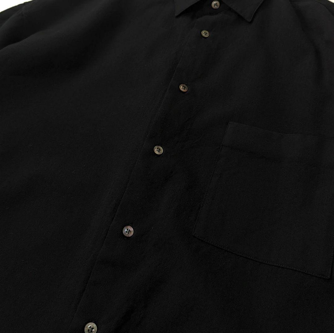 美品★メゾンスペシャル　ブラック　ウールシャツ　レギュラーカラー　オーバーサイズ