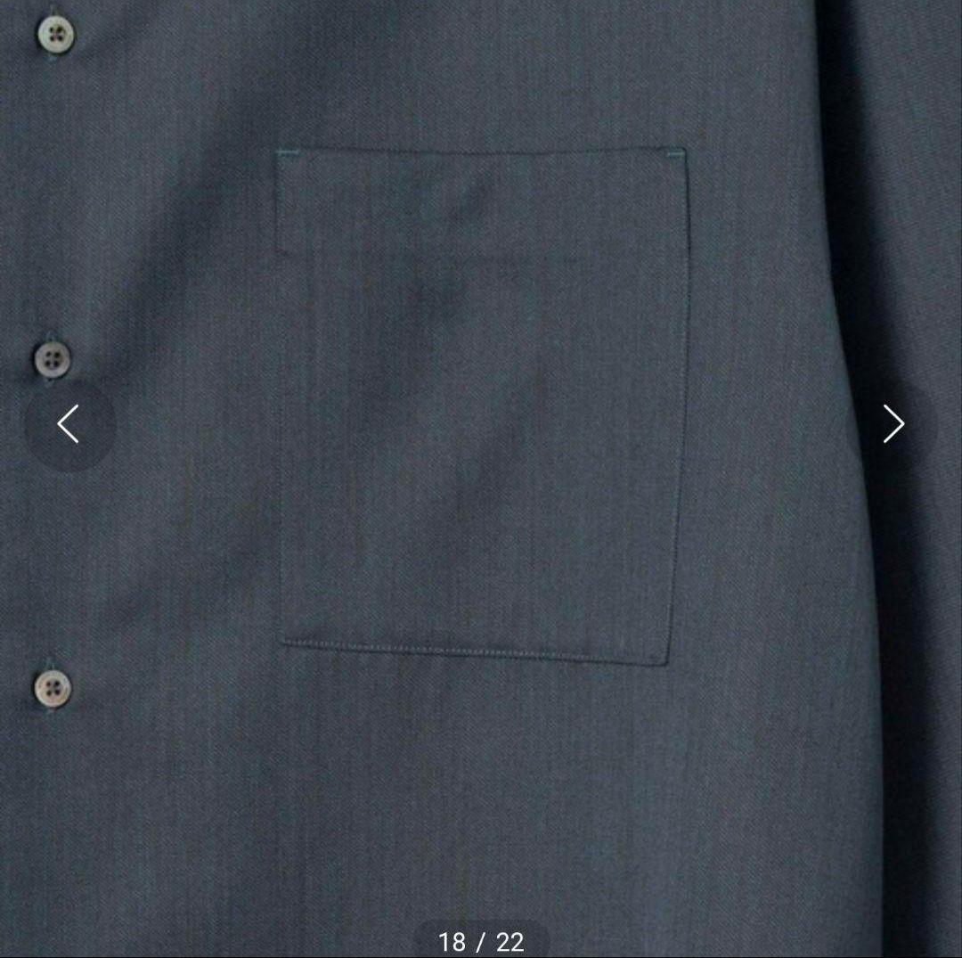 美品★メゾンスペシャル　ブラック　ウールシャツ　レギュラーカラー　オーバーサイズ