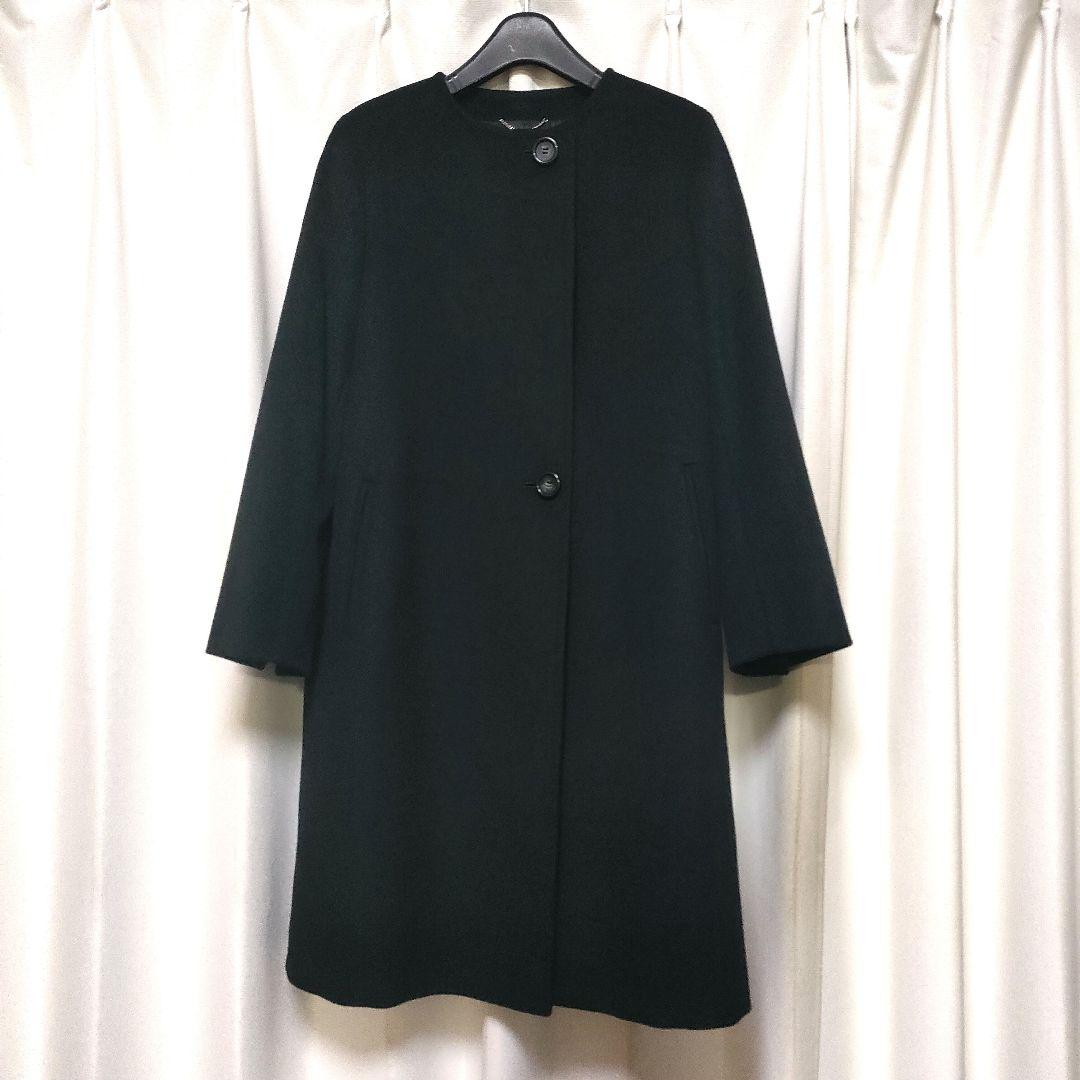 【未使用品】23区 ウールアンゴラビーバーノーカラーコート 40