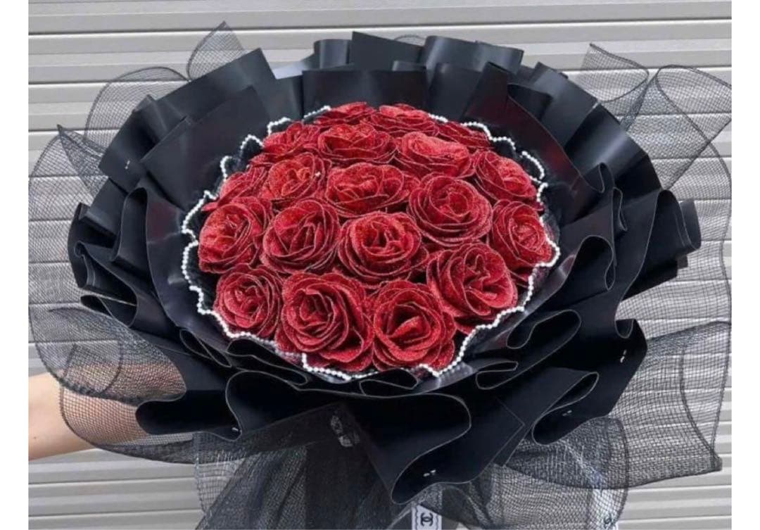 ハート形花束ソープフラワーロズ