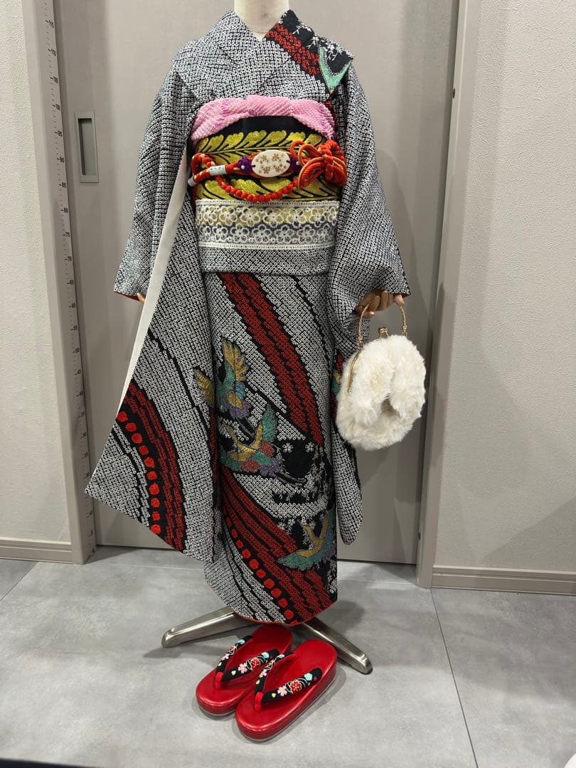 高級総絞り　正絹　七五三　着物　フルセット