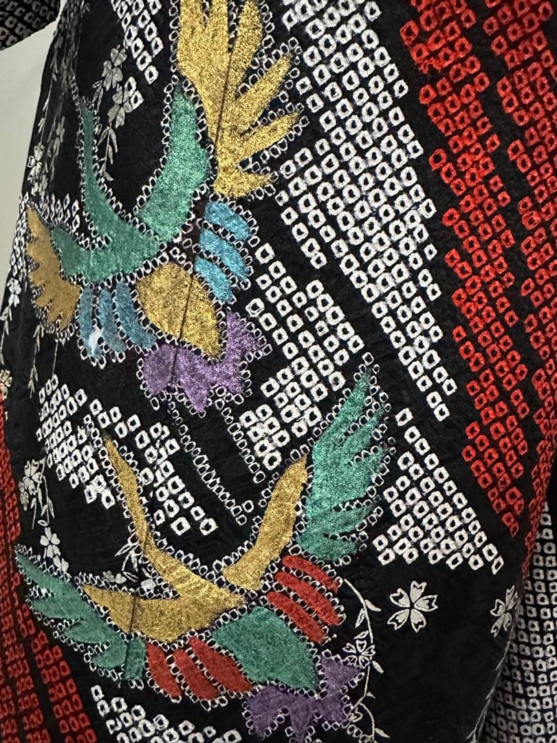 高級総絞り　正絹　七五三　着物　フルセット