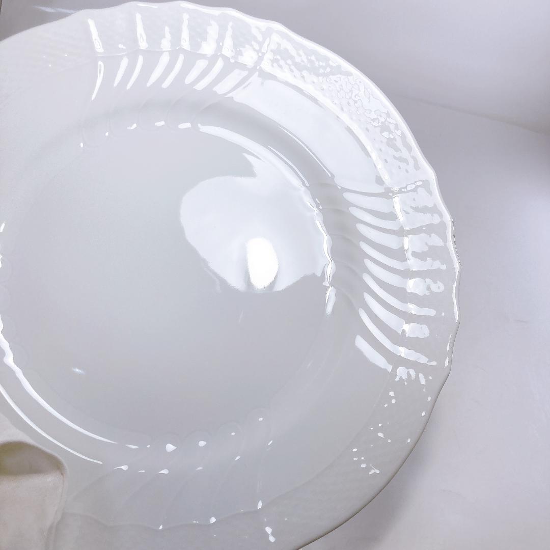 リチャードジノリ ベッキオホワイト プレート(26.5㎝) 4枚セット　☆