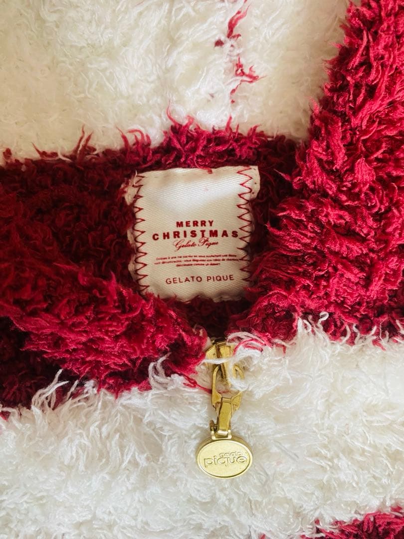 新品未使用　GELATO PIQUE ルームウェア 赤と白ストライプ