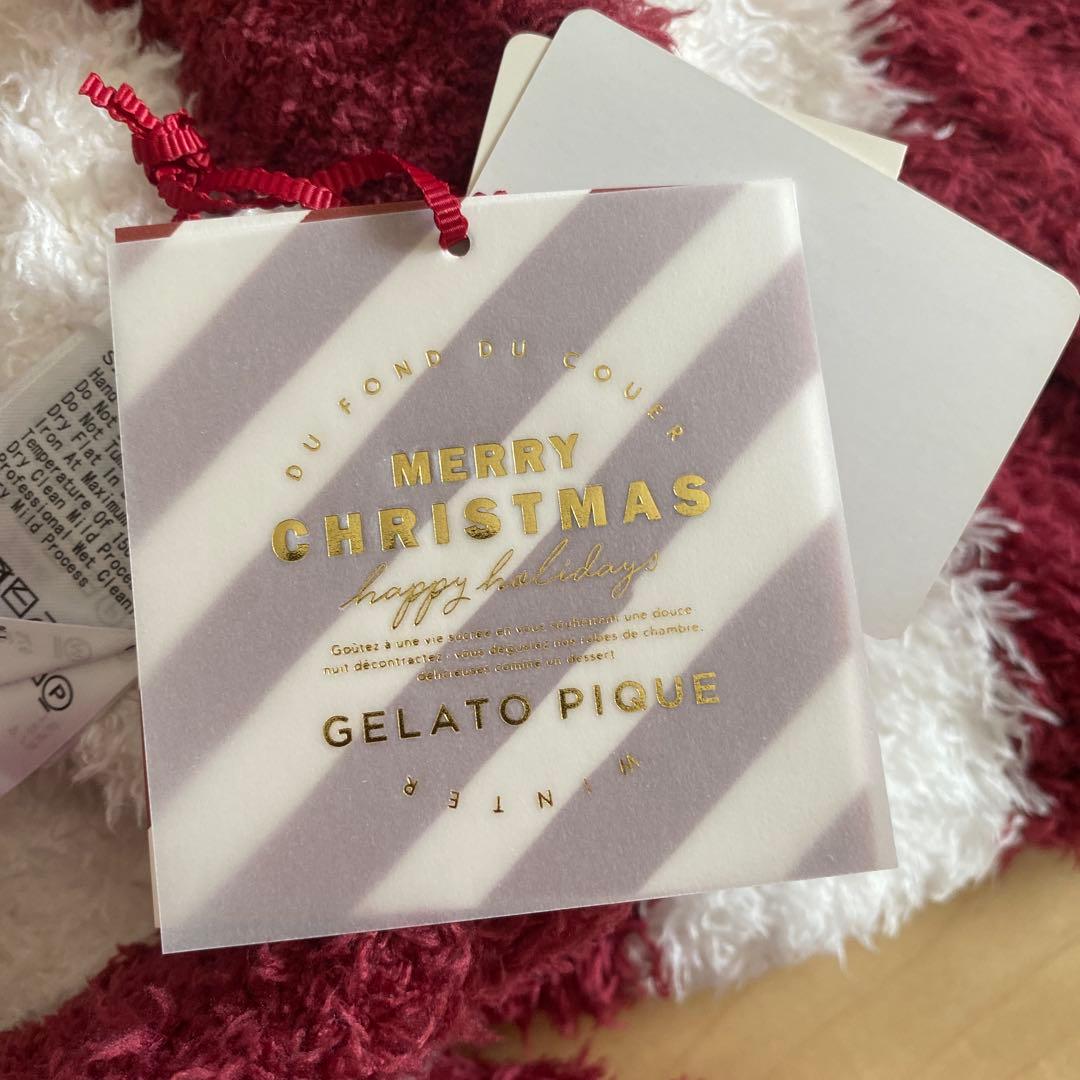 新品未使用　GELATO PIQUE ルームウェア 赤と白ストライプ