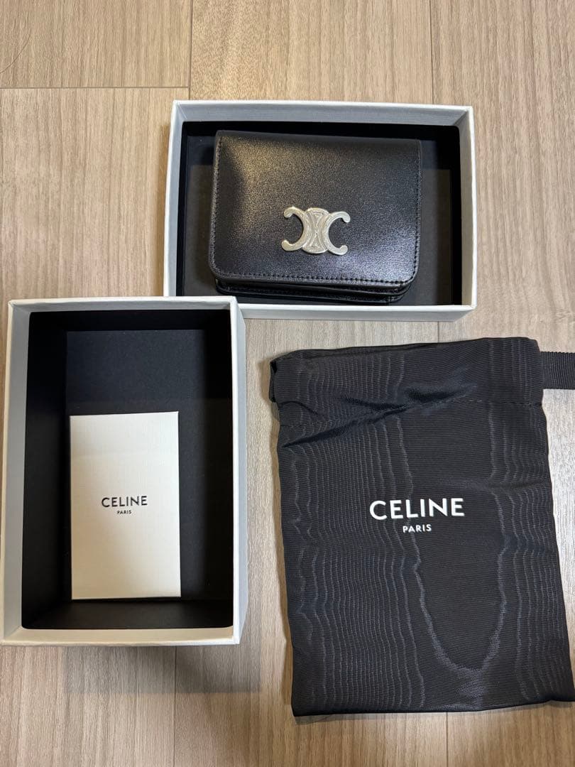 CELINE 二つ折り財布 ブラック