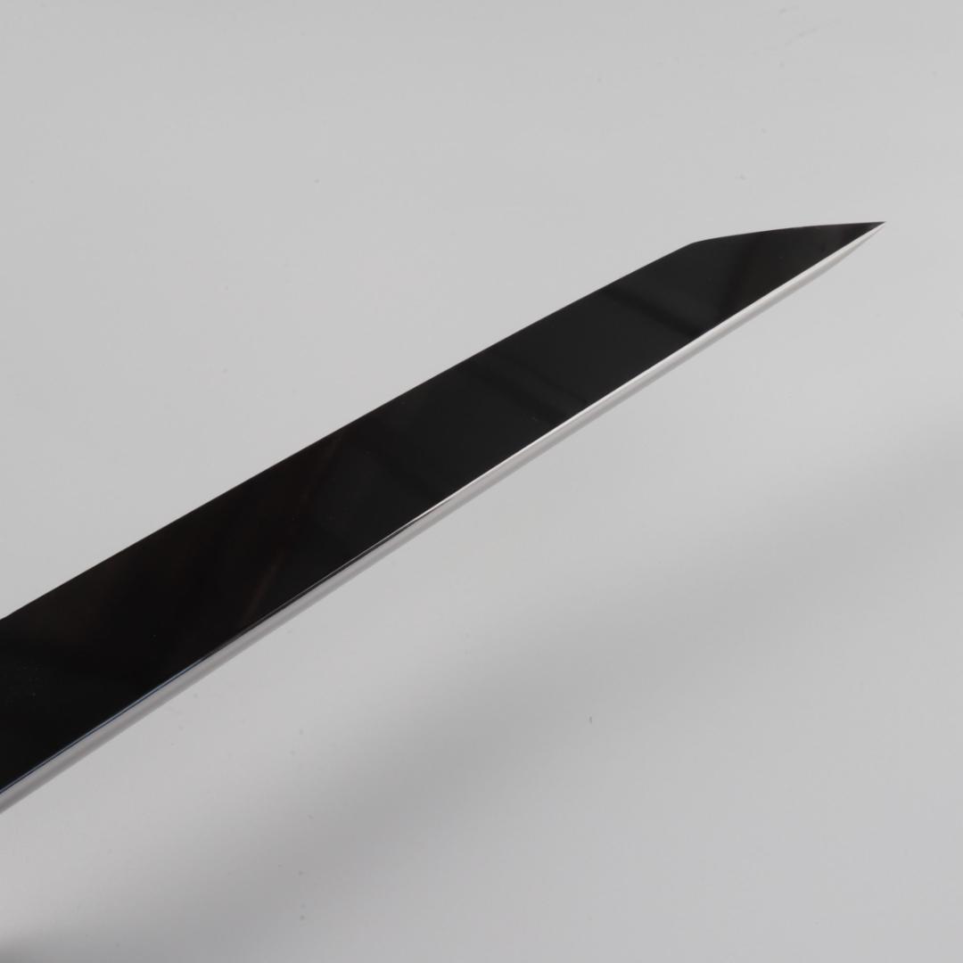 梵静刃物マグロ包丁 刃渡二尺 鏡面仕上げ 刺身包丁 反りスネークウッド柄 鞘付き