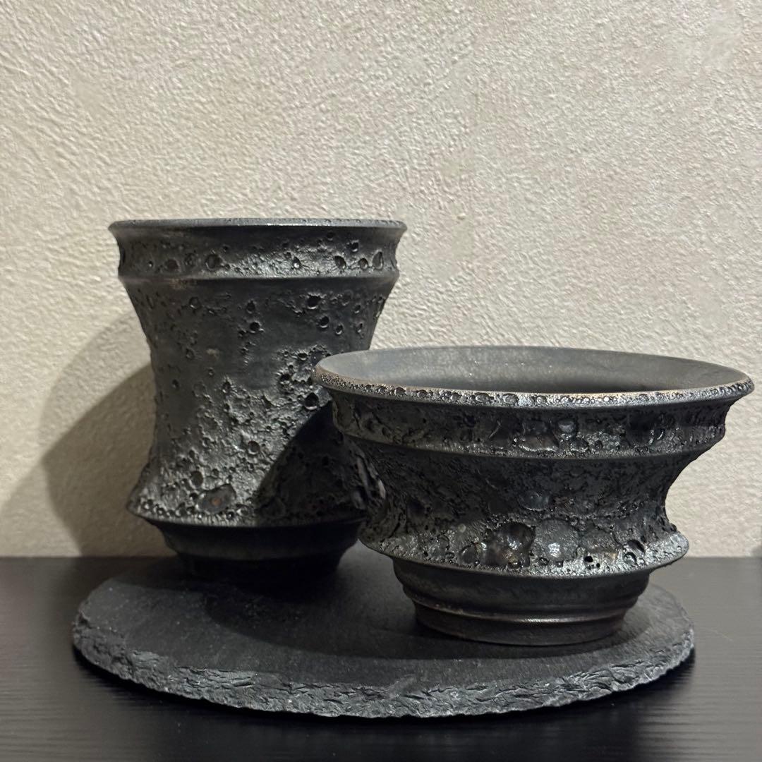 カタチ製作所　クレーター　植木鉢セット（2個）