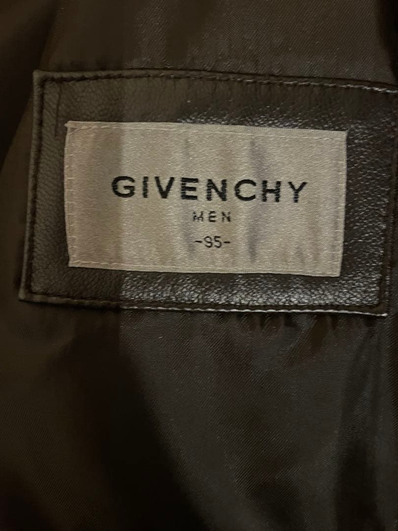 GIVENCHY 黒 レザーライダースジャケット Mサイズ