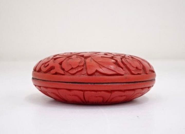 姿の良い香合　ビンテージ　茶道具　古美術　推朱調