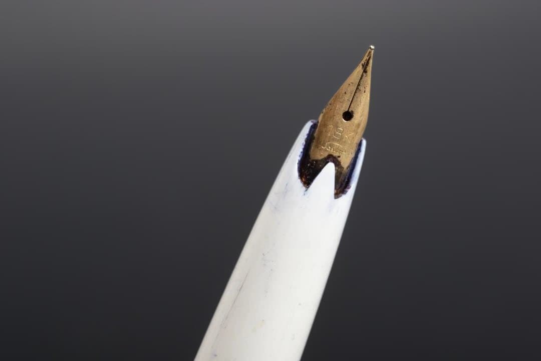 セーラー 万年筆 18K ペン先 ホワイト系 ゴールドカラー ヴィンテージ