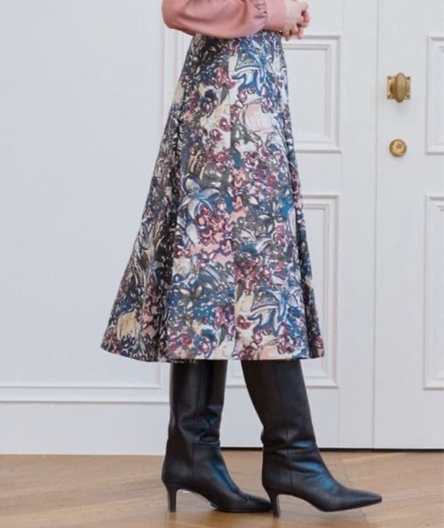 ANAYI アナイ LIMONTA フラワージャカード スカート