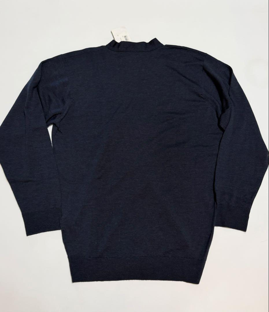 ◆新品　未使用◆ ジョンスメドレー ウール 24ゲージ カーディガン　ネイビー