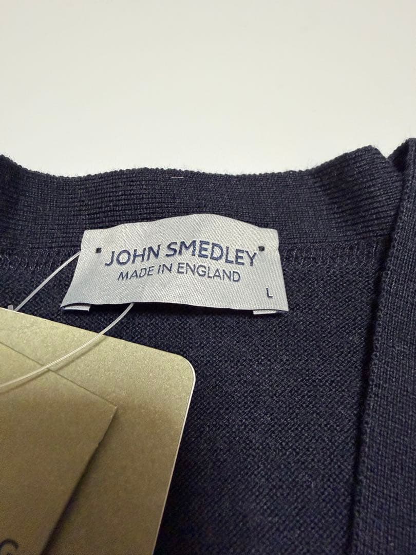 ◆新品　未使用◆ ジョンスメドレー ウール 24ゲージ カーディガン　ネイビー