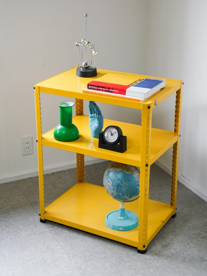 vintage メタル スチールラック 収納棚 レトロポップ インダストリアル